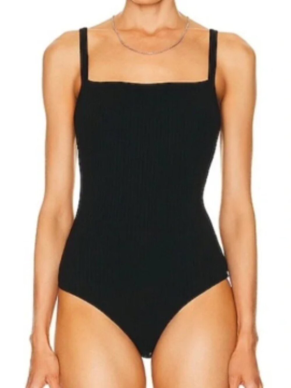 CITIZENS OF HUMANITY Harper Sleeveless Ribbed Black T-Back Bodysuit--NWT--L